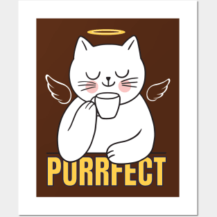 Purrfect tea Posters and Art